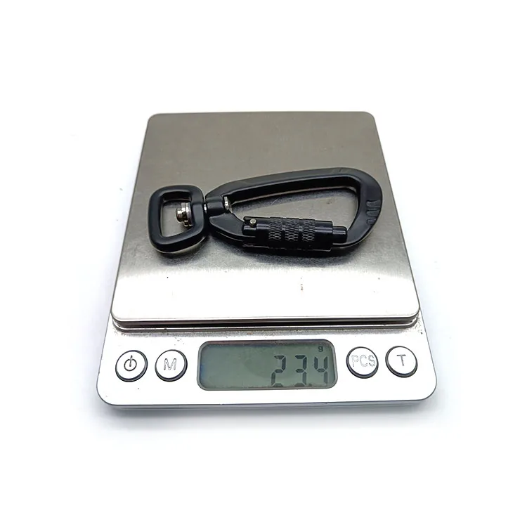 5KN/12KN 360 Swivel Rotating Self-Locking Carabiner Outdoor Camping Hiking Hanging Keychain Dog Leash Rotating Carabiner Hook