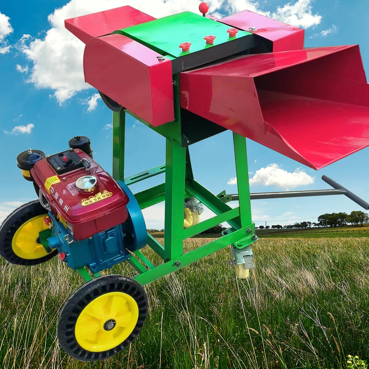 Cheap Price Hay Cow Feed Small Hand Diesel Engine Chaff Cutter and Petrol Chaff Cutter Grinder Price