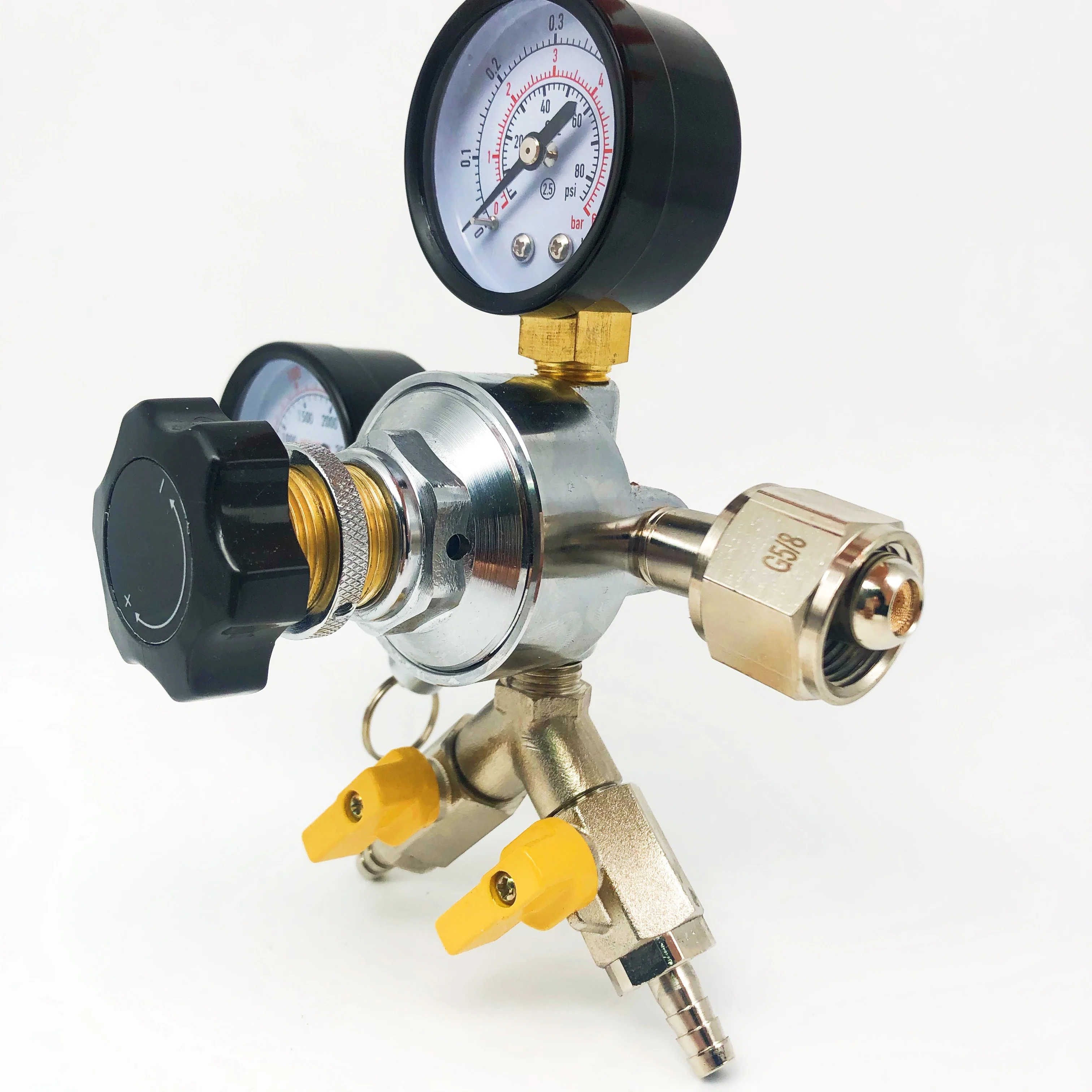 Beer High Pressure Regulators Dispensing Equipment Draft Beer Brewery CO2 Regulator Co2 Reducing Valve With Plastic Handle