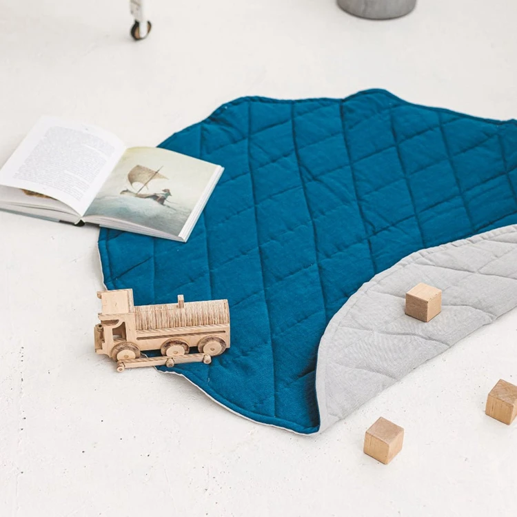 Новое поступление 80 шт. MOQ круглый натуральный льняной детский игровой