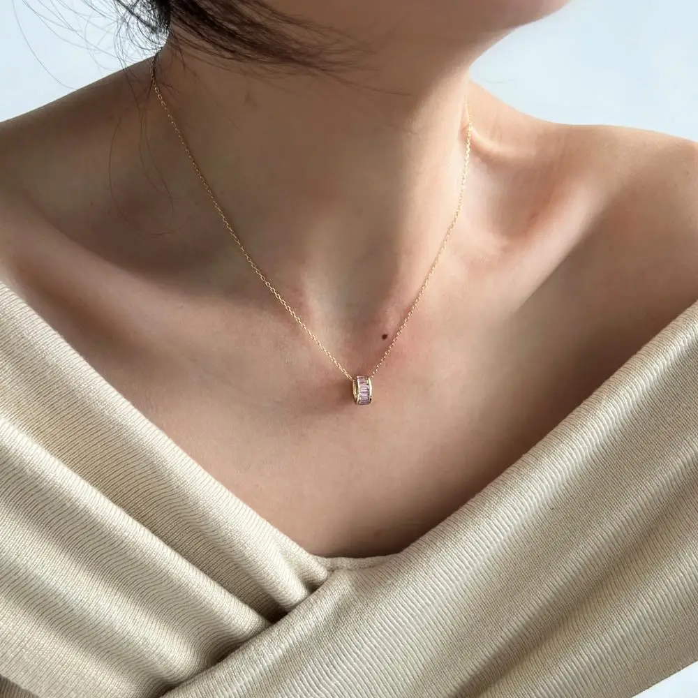 KAKODIY Luxury 925 Sterling Silver Jewelry 18K Gold Plated Cubic Zirconia Ring Pendant Necklace detail 6