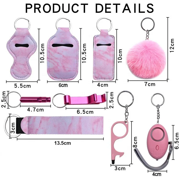 Wholesale Self Defense Keychain Set Accessories Women Self Defense