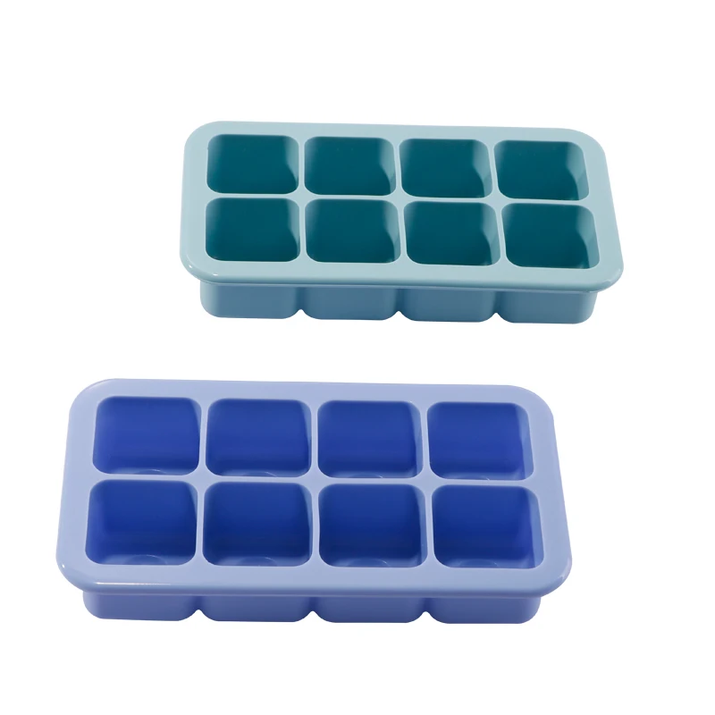 Ever Soul LFGB Approved BPA Free Soft Silicone Rectangular Food Freezer Tray Baby Feeding Dining Essential