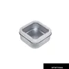 Silver 58x58x25mm with window(300pcs/carton)