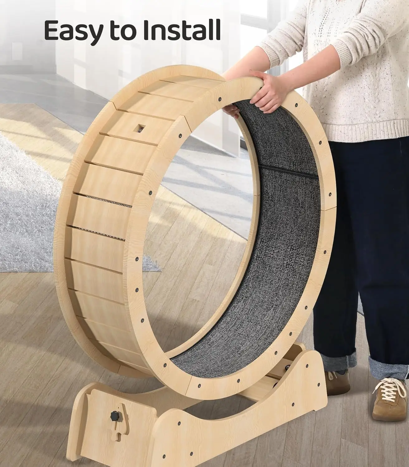 Easy Installation  Large Cat Treadmill Cat Exercise Wheel with Pedometer