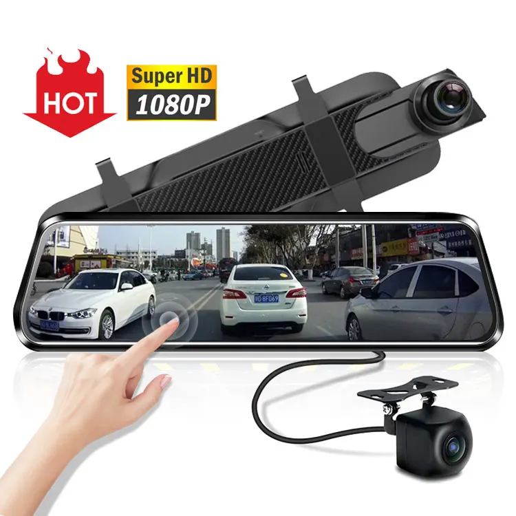 Hot Sale10'' Inch Car Back Camera Hd 1080p Dual Lens Rear View Mirror ...