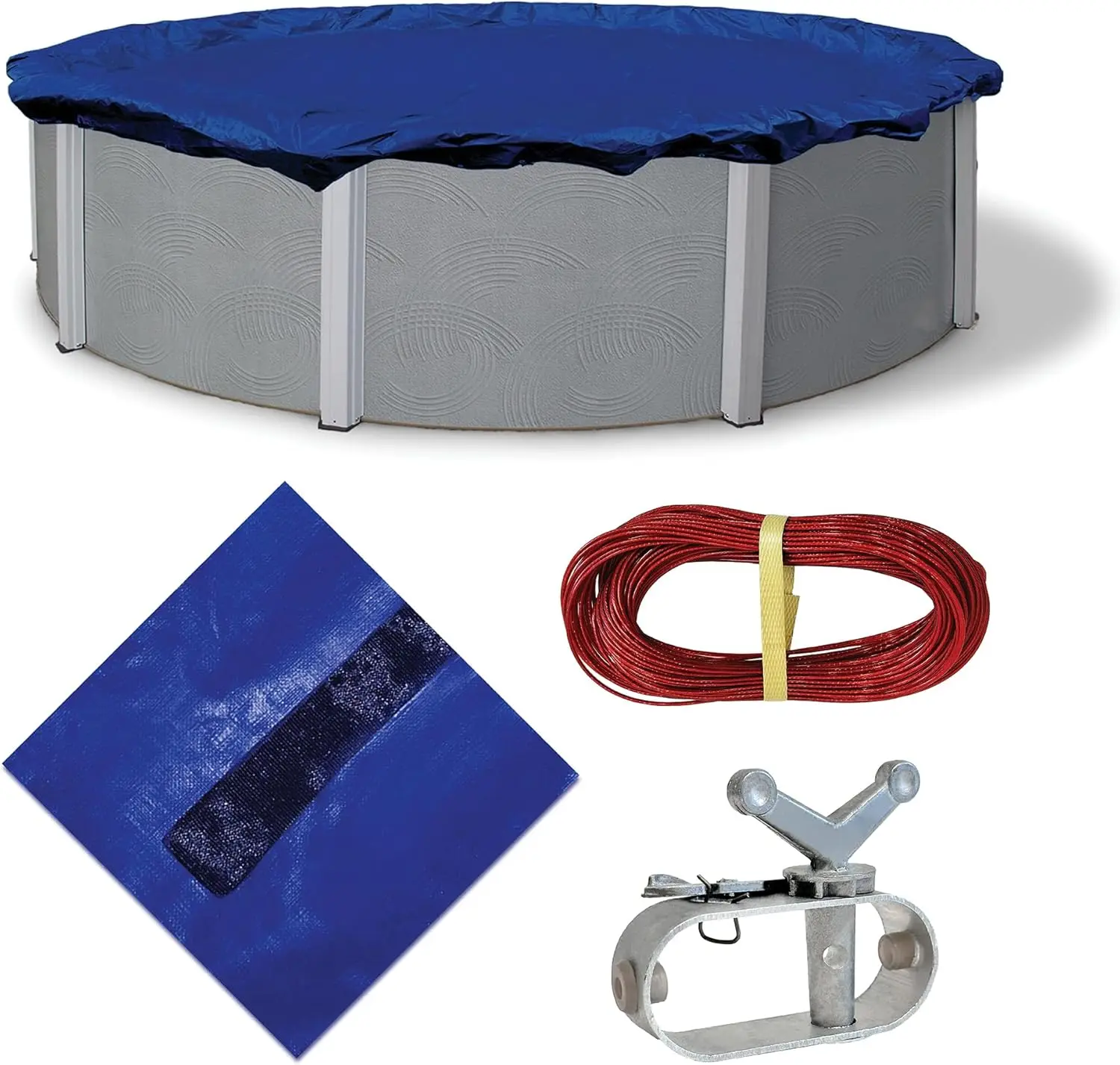 Custom Size Winter Swimming Pool Cover Heavy Gauge PE Tear-Resistant Wind & Snow Proof Free Shipping