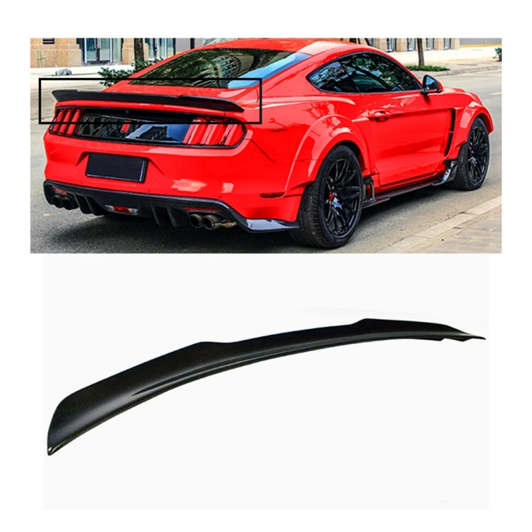 Universal Carbon Fiber Texture Car Rear Spoiler Trunk Rear Roof Lip ...