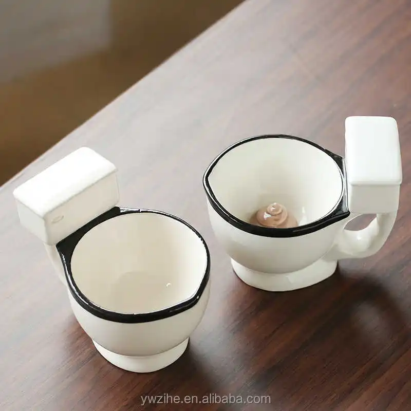 Taza En Forma De Inodoro Para Tomar Café Té Helados Bathroom Toilet Coffee  Mug