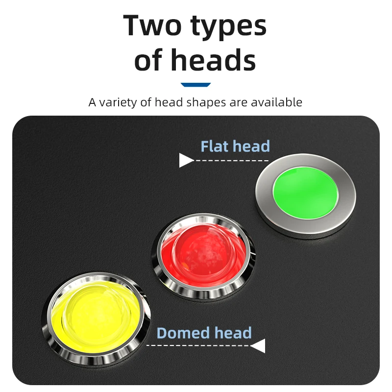 220V IP67 Panel Control LED Indicator Light 15cm Wire Red Green 6mm 10mm 12mm 16mm 22mm 25mm Pilots Metal 8mm Mounting Hole