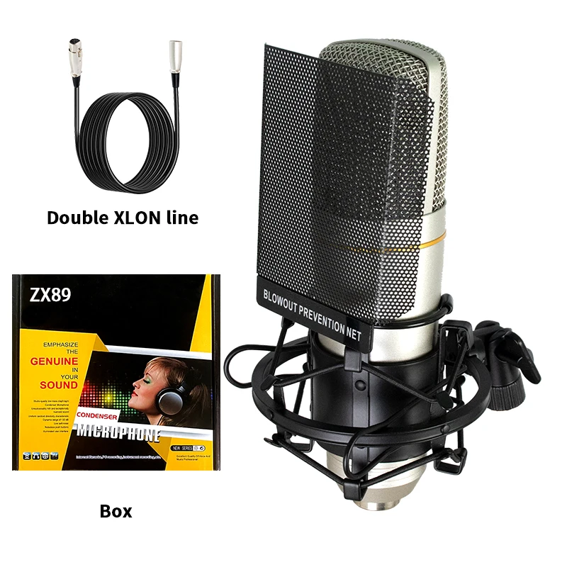 ZX-89 Live Streaming XLR Condenser Mic for Podcasts, Recording