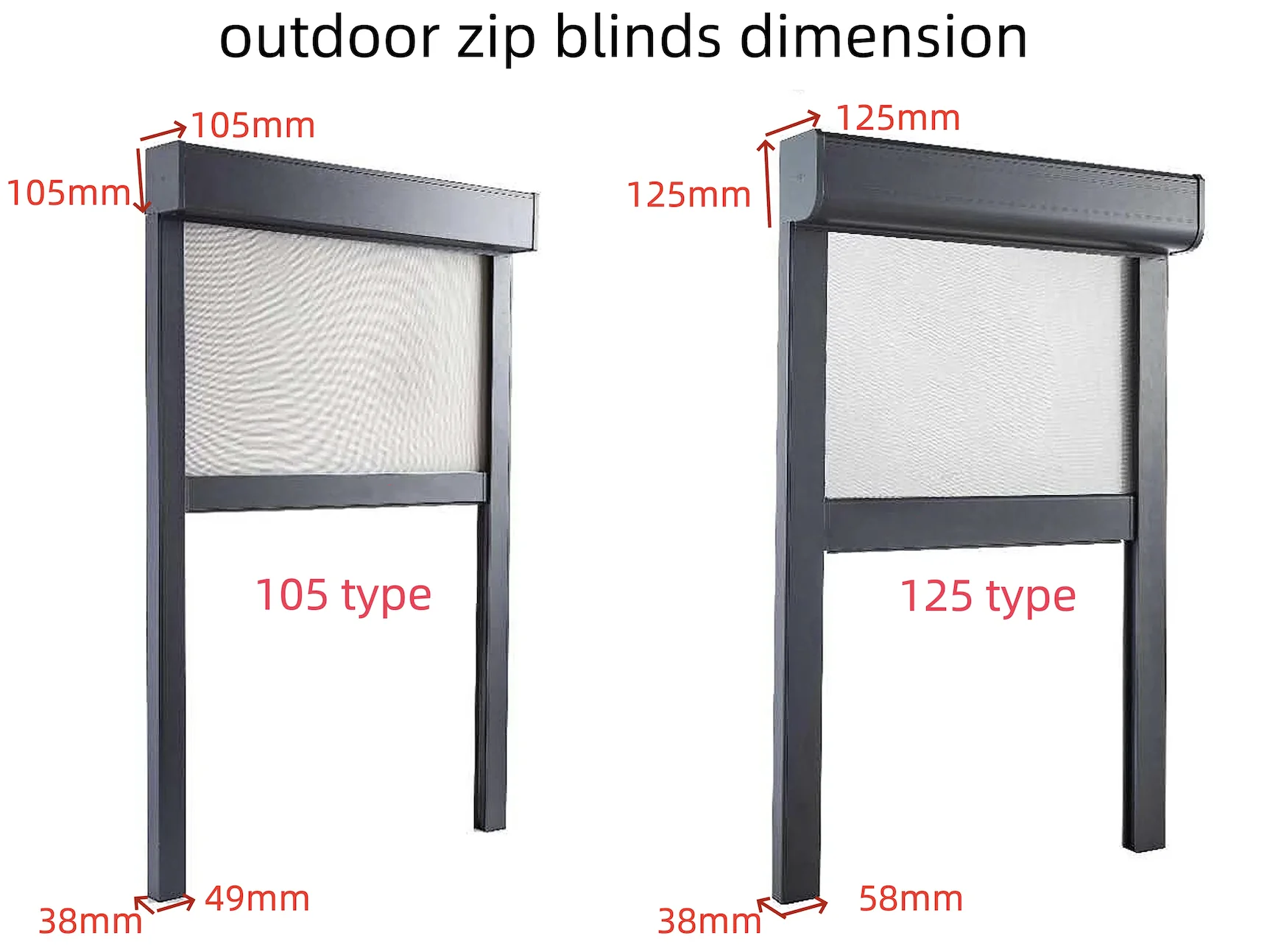 Motorized Waterproof Outdoor Curtain External Outdoor Roller Blind