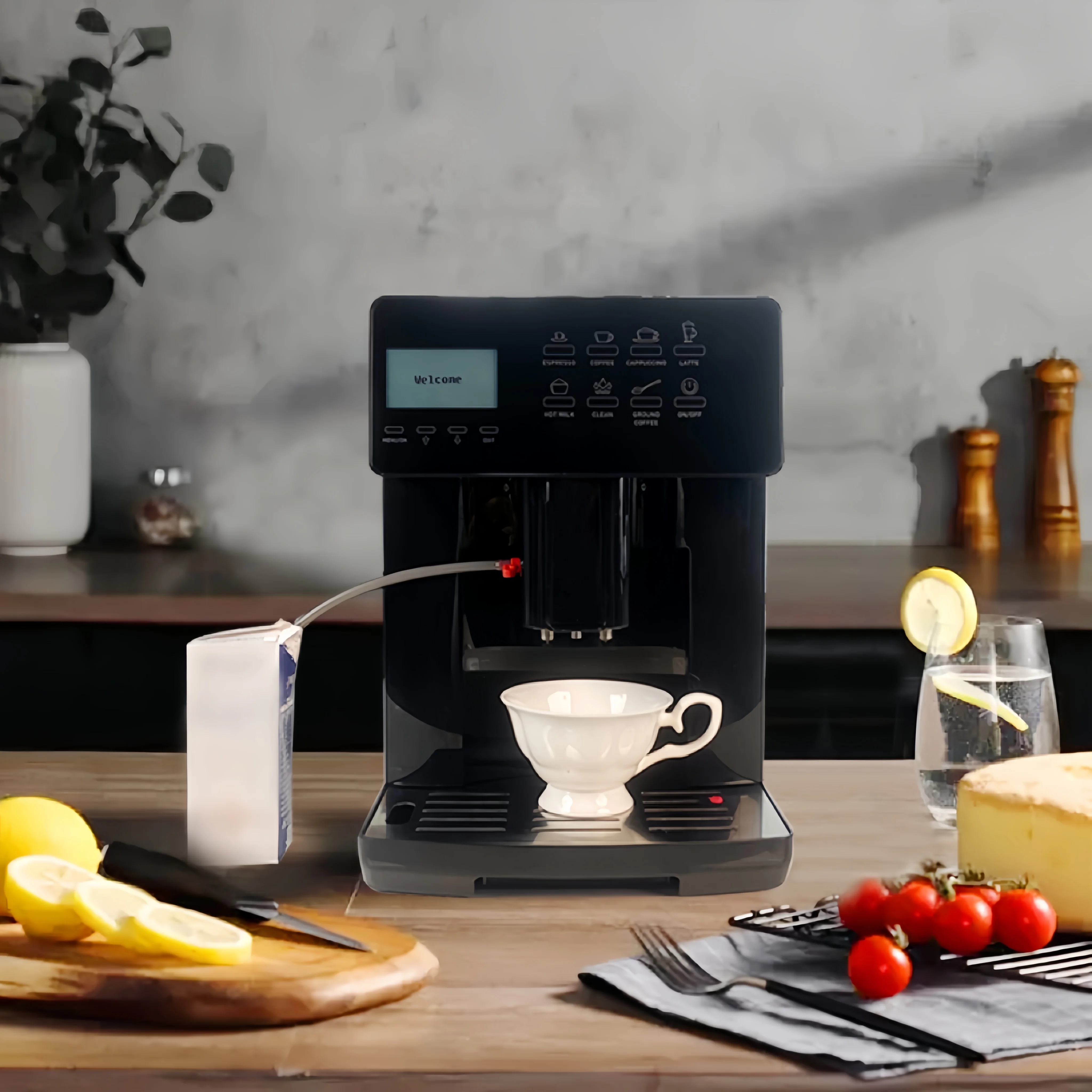 Espresso Coffee Machine Cappuccino Maker Automatic Brewing Function ...