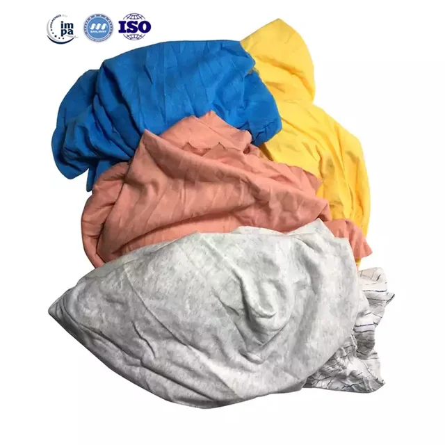 100% Cotton Sweat Paint Bale of Rags Quality Used Wiping Absorbent Rag Cleaning Cotton Rags Export Clothing