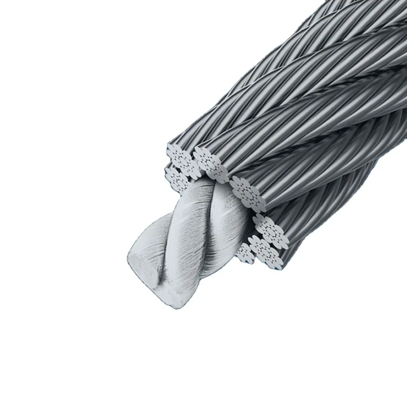 High Tension Spring Multi-Stranded Fibre Core 6*29f-FC Types Steel Wire Rope Lift Balance Cable 16mm 18mm 20mm 22mm 24mm