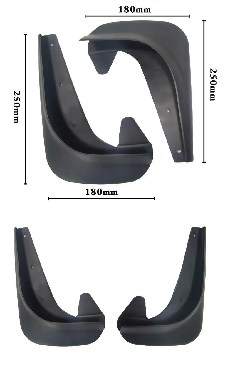 Car Body Accessories 4piece Mudguard Sedan Universal Fender Front Rear