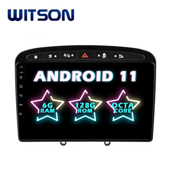 WITSON Android 11 Car Video Multimedia Player GPS DVD For PEUGEOT 408/308/308SW Black 2010-2016 Built-in Wireless CARPLAY