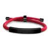 Gros bracelet corde rouge-noir