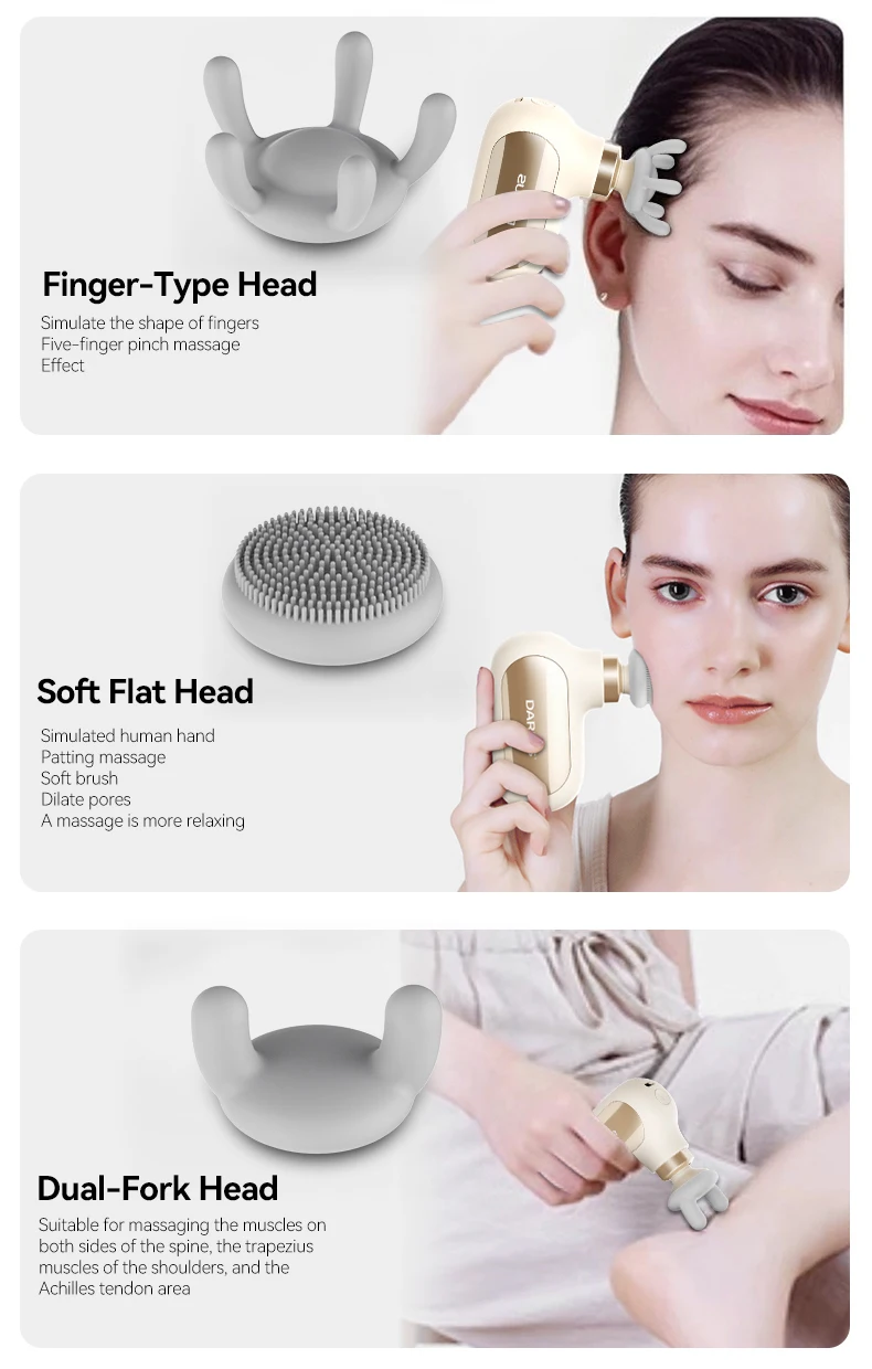 Darius Customized Electric Pocket Size Mini Massage Gun Mini Fascial Gun Massager with 5 Heads Pocket Mini Portable Fascia Gun