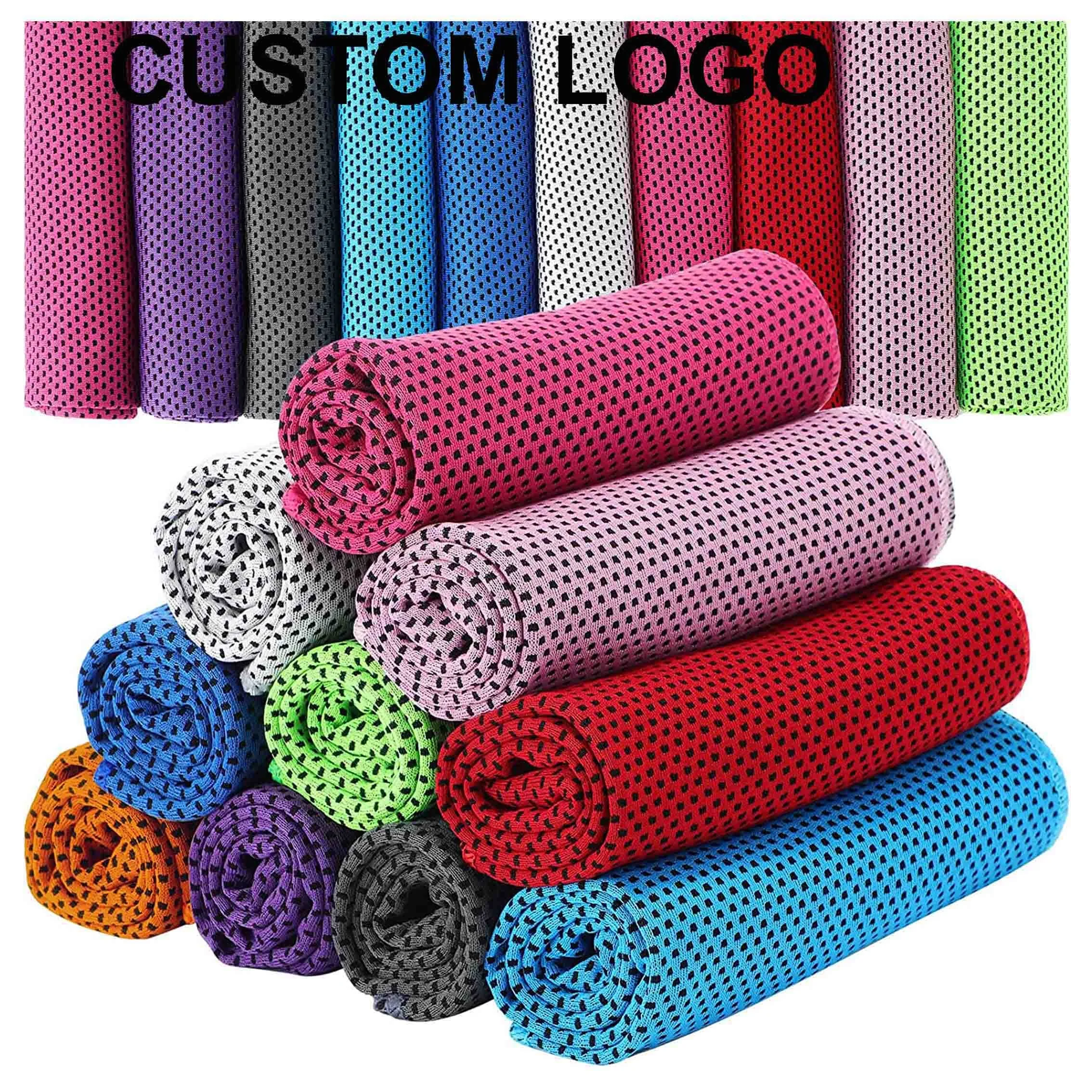 Polyester Instant Ice Chill Cool Towel Instant Cooling Sports Custom ...