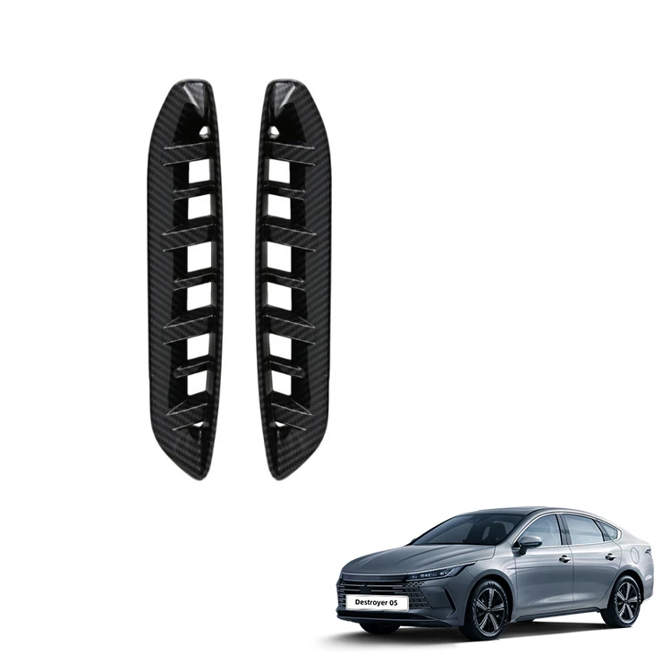 Front Fog Light Trim for BYD Destroyer 05 Accessories Chazor ABS Carbon Fiber Pattern Front Fog Decorative Exterior Accessories