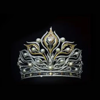 Fashion Hair Accessories Luxury Exquisite Diamond Bride Princess Crown Wholesale Bridal Accessories