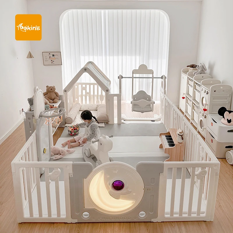 Plastic Baby Trend Playpen Big Size Luxure Foldable Adult Baby Playpen Easy  to Carry Plastic Care Fence for Babies and Kids