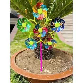 Good Selling market one's own products Products Six laser windmills home garden patio decoration children's toy windmill