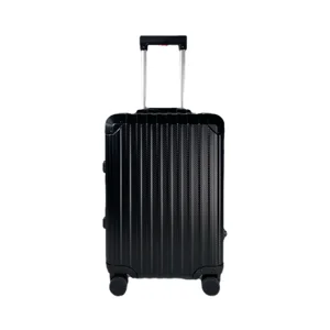 Customizable Aluminum Trolleys Unisex Suitcase Luggage Braided Style Carry Spinner TSA Factory Direct PC Luggage Travel Bags