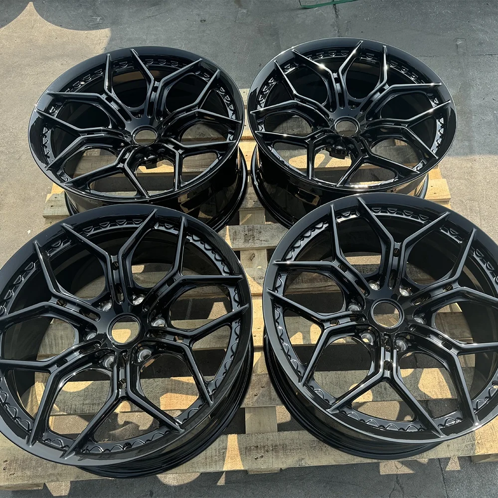 GVICHN Forged racing car wheels 20 21 22 24 26 inch monoblock wheels gloss black custom alloy forged rims