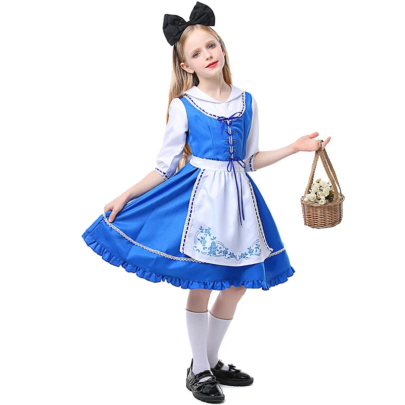 open lace back dress Amazon.com: Alice in Wonderland Dresses Girl's Elastic Waist Puff Sleeve Princess  Dress Maid Outfit 13-14 Years Light Blue: Clothing, Shoes & Jewelry main image 1
