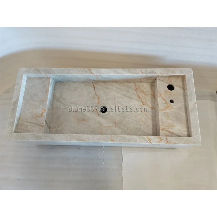 Taj Mahal White Quartzite Basins Lavabo Bathroom Wall Mounted Wash Basin