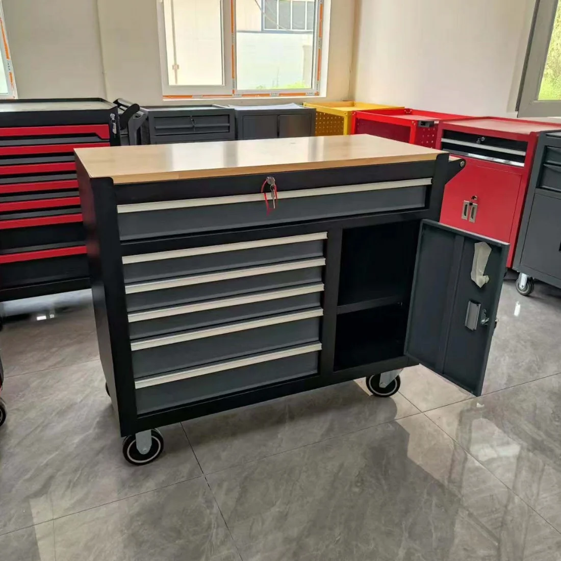 Heavy-Duty Auto Repair Mobile Cart New Multi-Function Workshop Tool ...