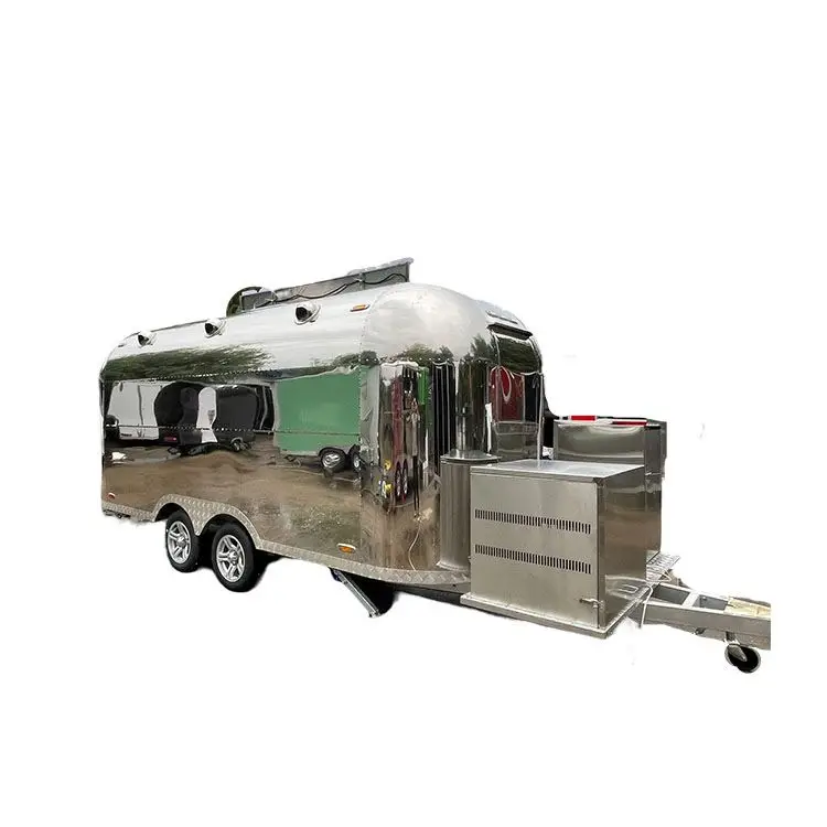 TUNE Commercial Customized Concession Airstream Mirror Style Hot Dog Food Trailer
