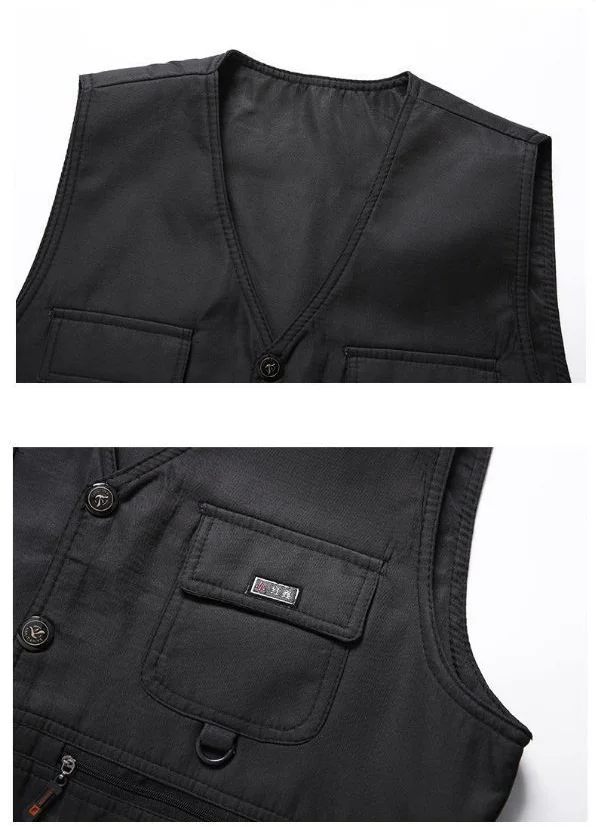 2024 Custom Designs Newest Outdoor Men's Multi Pocket Cotton Life Vest Fishing Vest Wholesale Fishin