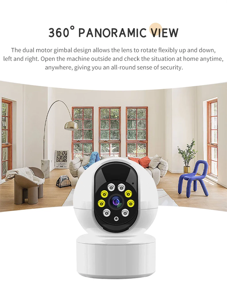 1080P Wifi Camera 360 Indoor Full Color Two Way Intercom Motion Detection JXLCAM Wireless Surveillance Camera