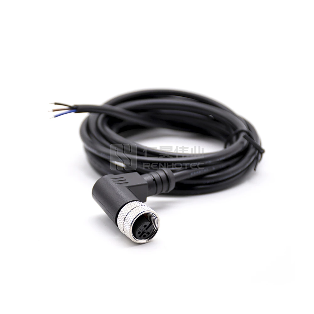 Waterproof Connector M10 to M12 3 Pin Llt 2 3 4 5 6 7 8 Pin Panel Mounting Tel Teli Female Molded Cables