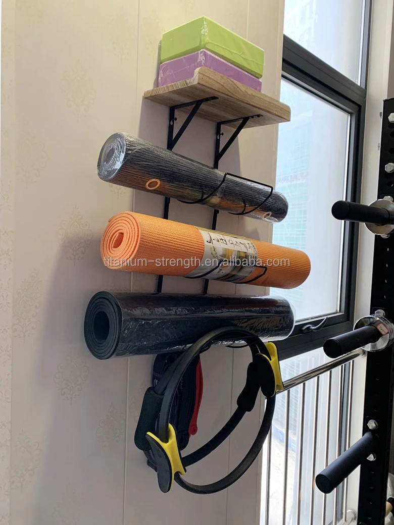 Yoga Mat Rack 2 Shelves with 2 Mat Racks