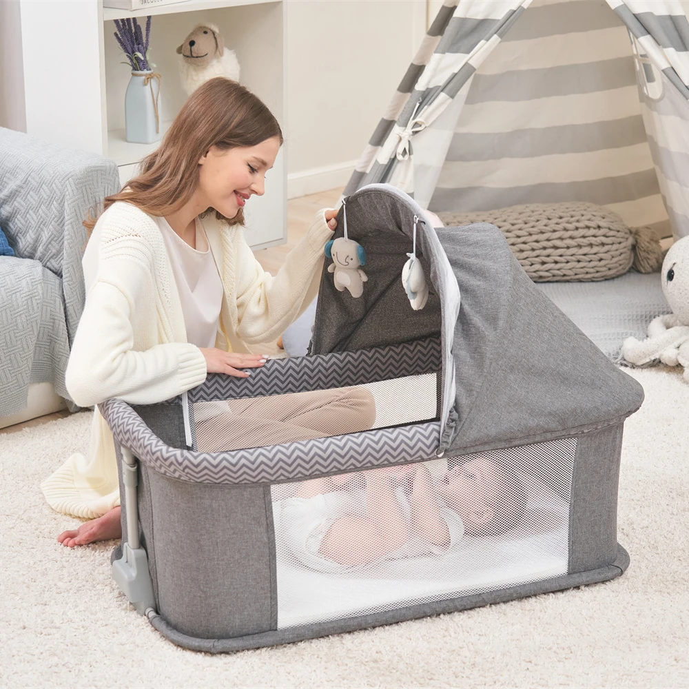 P780D02 Baby Bassinet, 3 in 1 Baby Bassinet Bedside Sleeper, Easy to Fold Portable Crib Side Bassinet, Baby Cradle details