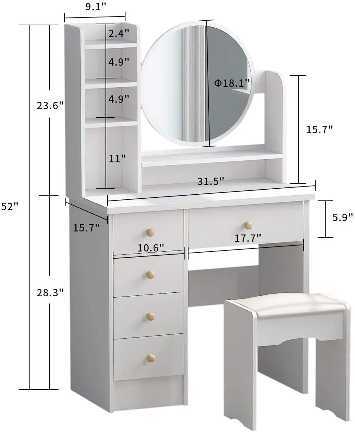 2022Wholesale Vanity Table Nordic Dressing Table Bedroom Furniture Simple Bedside Luxury Dresser