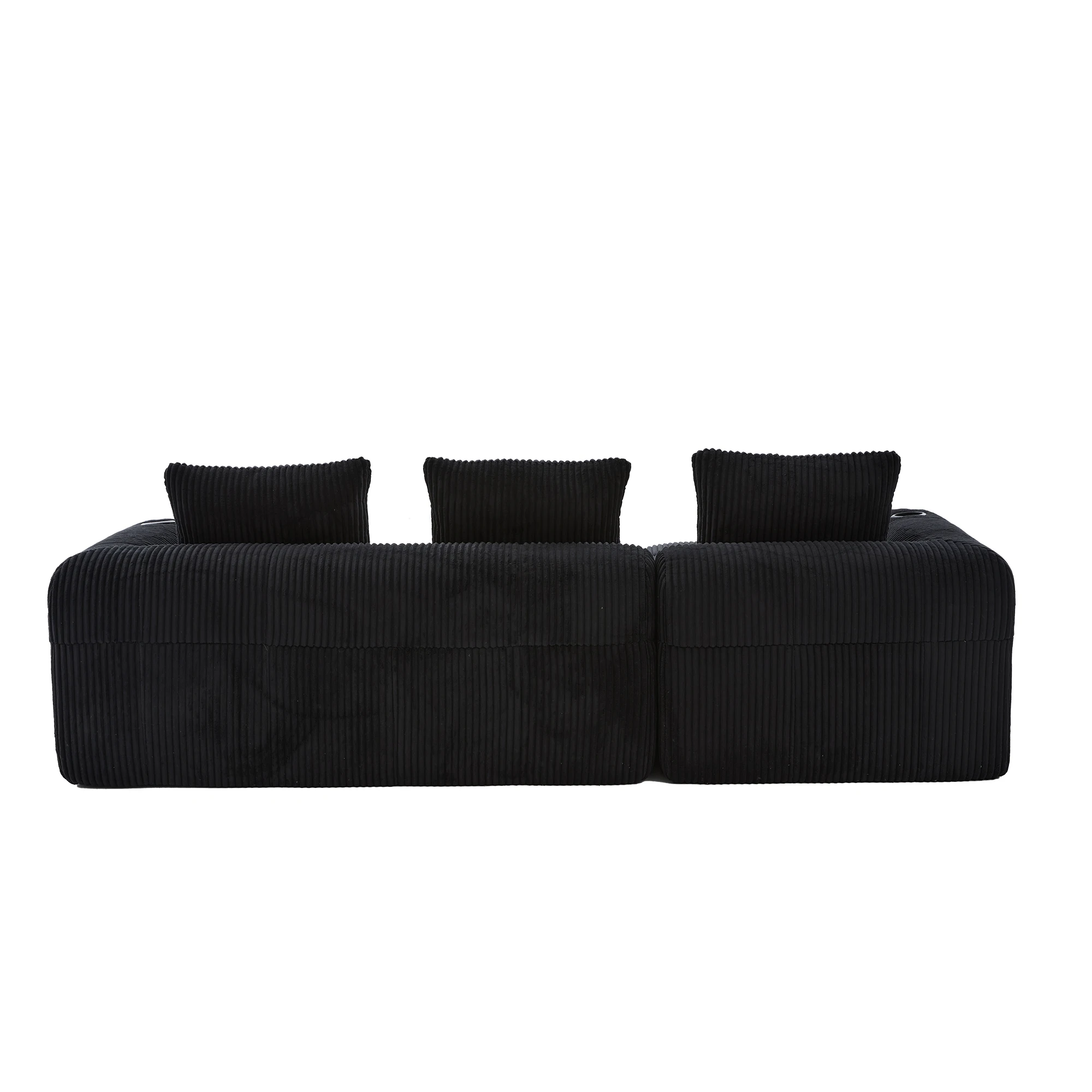 Sofa rétro velours vue 2