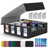 Four-row black-gray set-4 card sleeves-4 card clips-12 dividers