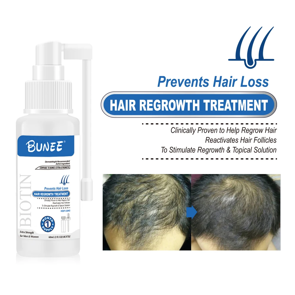 60ml 6 In 1 Kit Oem Kirland Booster Thicker Biotin Hair Serum Oil For