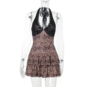 Fashion 2026 Summer New One-piece Women Sexy Romper Sleeveless Print Leopard Sexy Jumpsuit