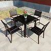 four chairs square table