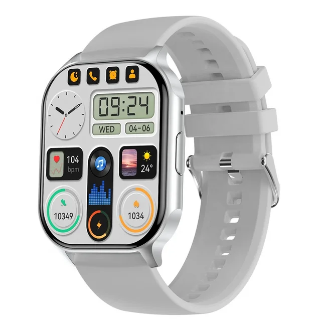 AMOLED Screen HK26 Waterproof Smartwatch Heart Rate Blood Pressure Health Tracker Bluetooth Call Smart Watch For Men Women