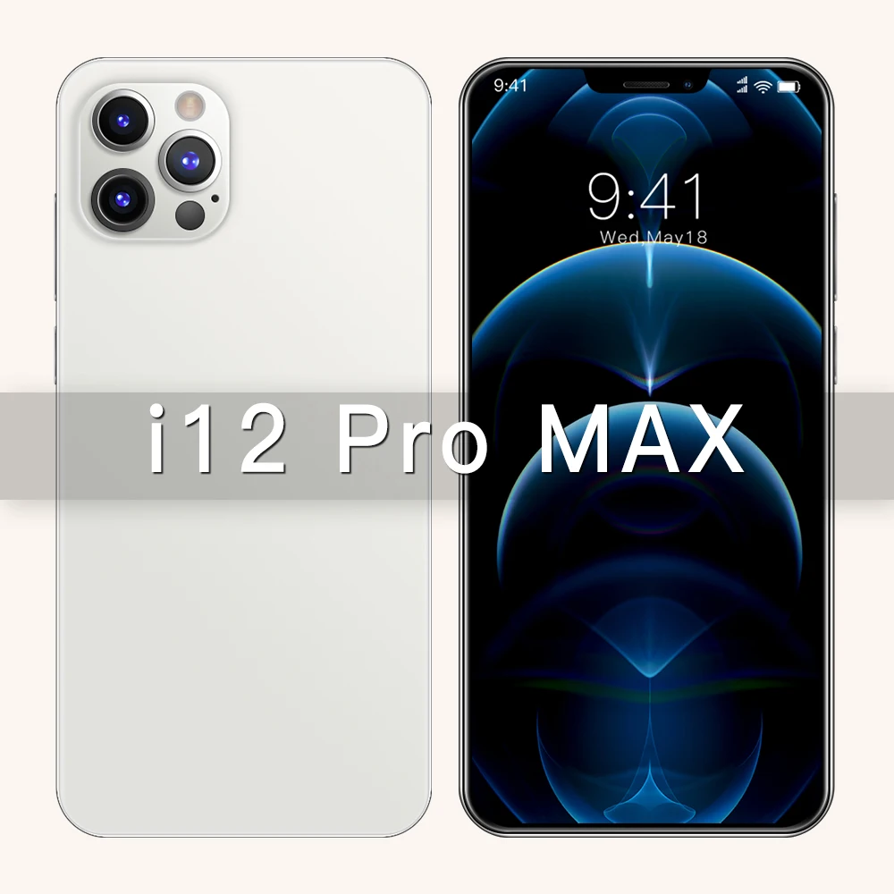 Мобильный телефон i12 Pro Max, 512 ГБ, распознавание лица, разблокировка по отпечатку пальца, сотовый телефон с поддержкой двух карт, смартфон с двойным режимом ожидания