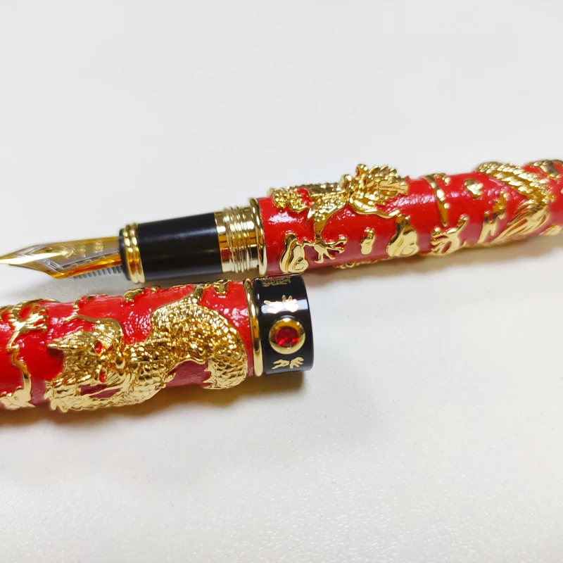 Jinhao Double Dragon Rollerball Pen - Customizable Gift