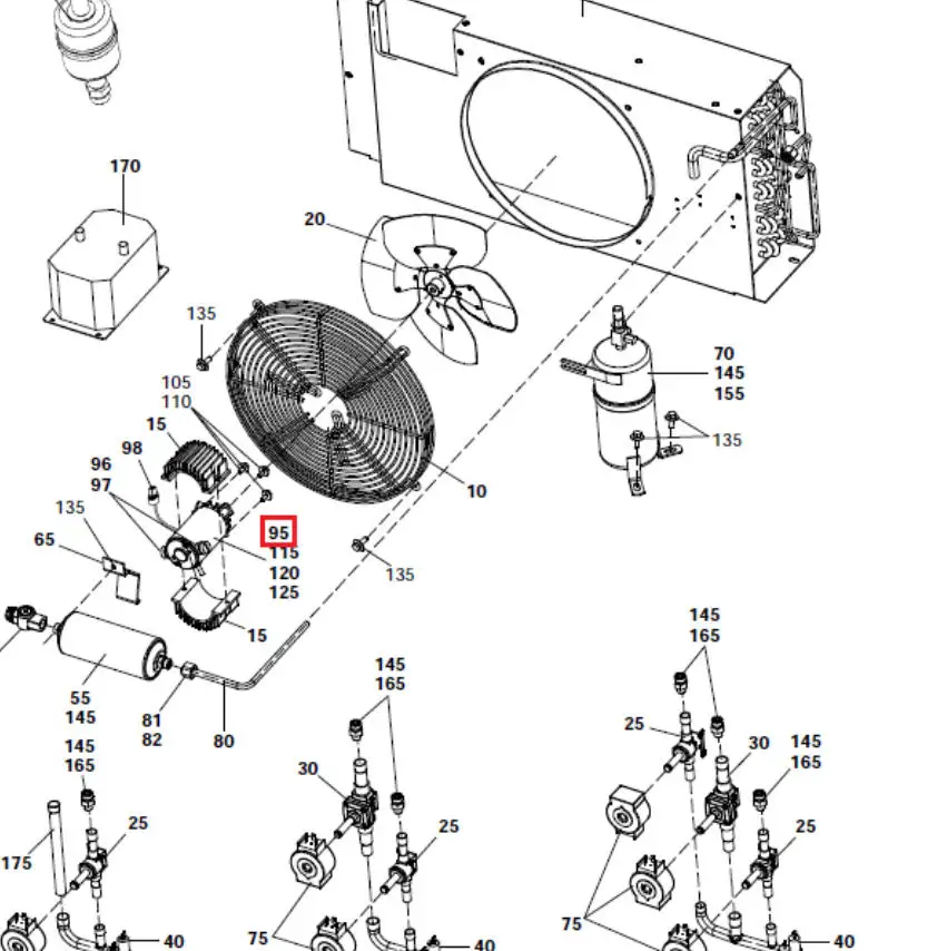 Evaporator, 54-60006-18, 18-32V, 93.8W, 2800RPM - detail 2