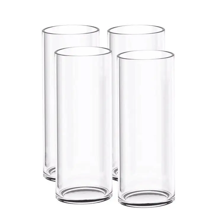 Glass Container Glass Cylinder Vases Tall Clear Flower Vase for